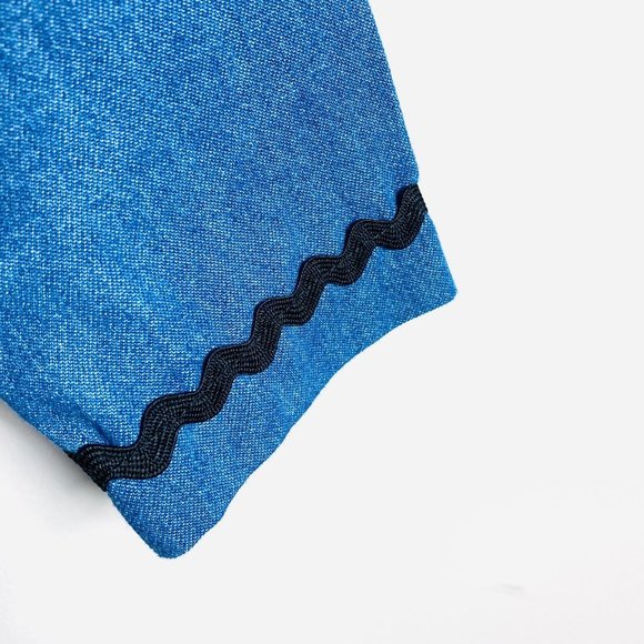 NWT Fish & Grits Denim Designer Girls Boutique Wrap Dress Size 4 - Picture 4 of 7